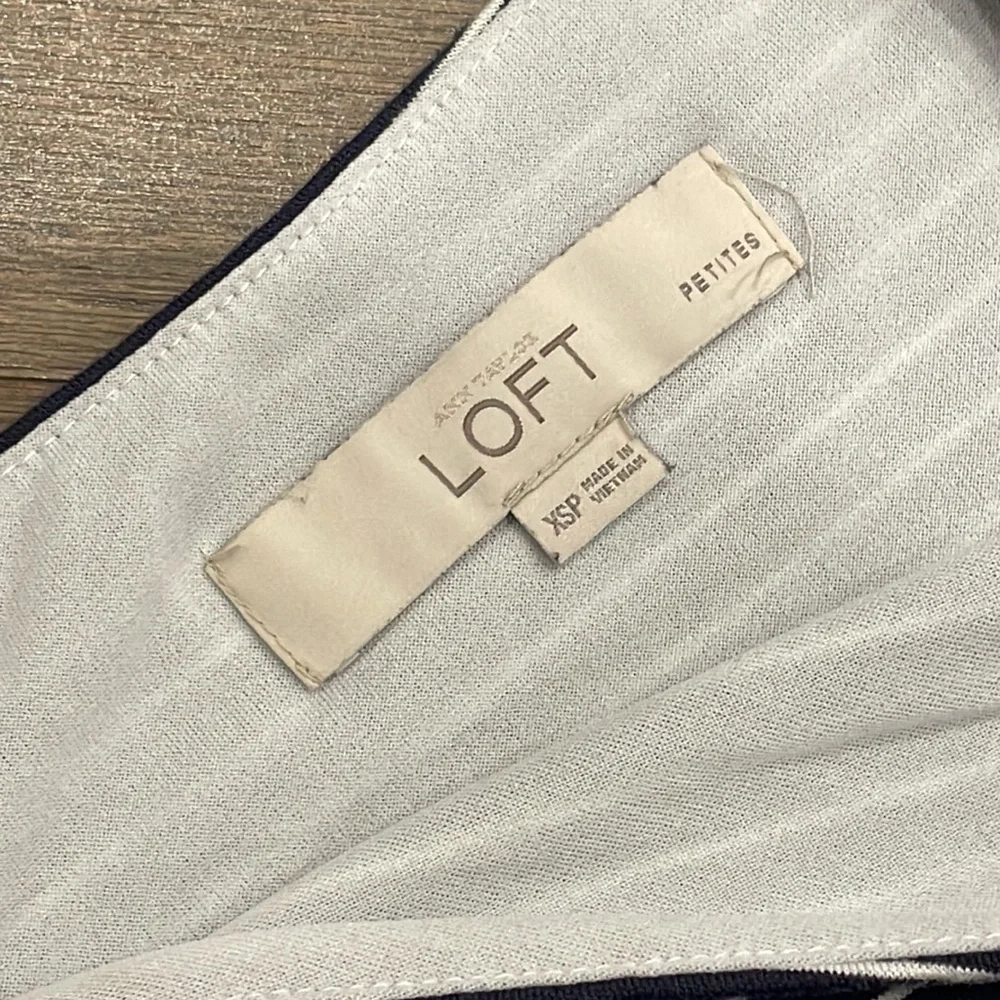 LOFT Petite Navy and White Striped Tank Dress - Size XSP - Picture 7 of 8